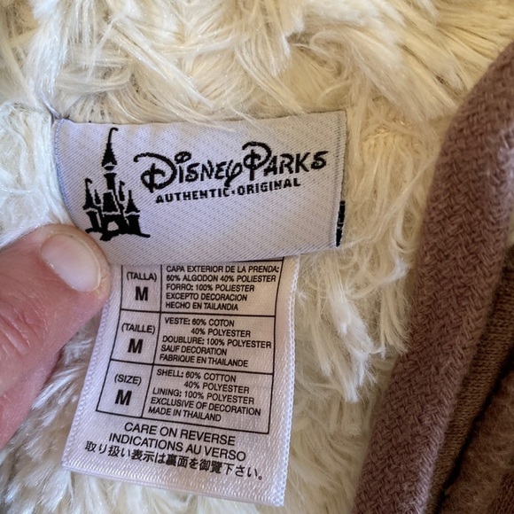Disney Parks Hoodie Jacket Women’s M Unisex Sherpa lined Mickey Mouse 55 Warm - Picture 7 of 8